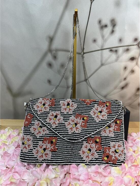 Handbags - KAY LEE beaded bag crossbody